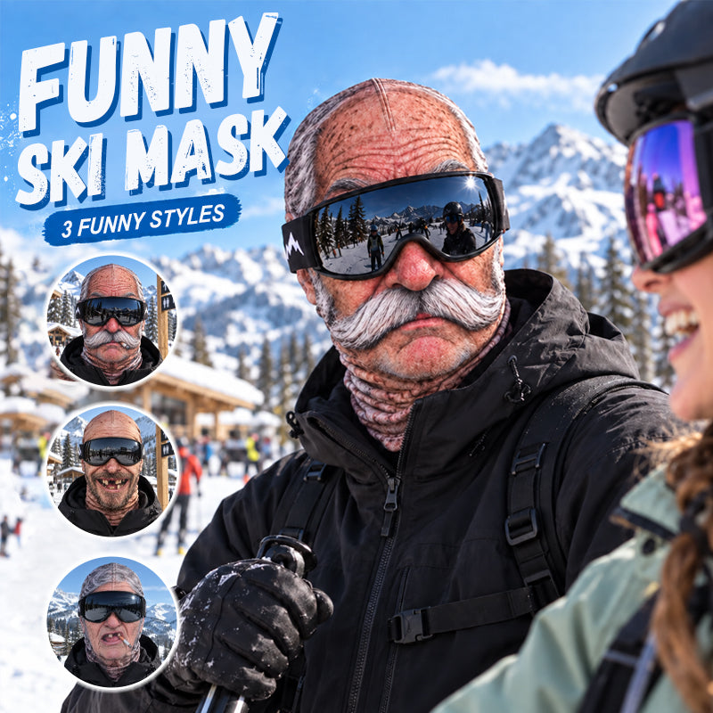 🎁😂 Funny, realistic ski mask – The perfect gift for winter enthusiasts! ⛄