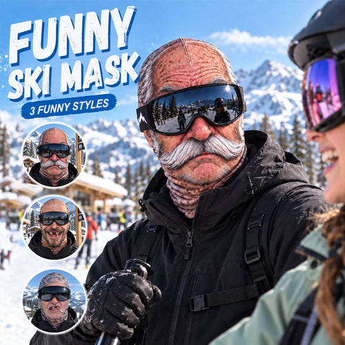 🎁😂 Funny, realistic ski mask – The perfect gift for winter enthusiasts! ⛄