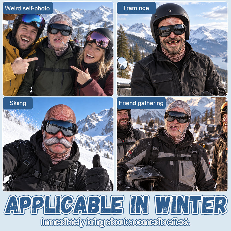 🎁😂 Funny, realistic ski mask – The perfect gift for winter enthusiasts! ⛄